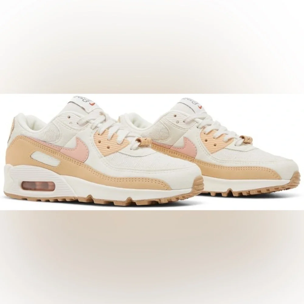 Nike Women’s Air Max 90 SE 'Sun Club - Sail Arctic Orange' Sneakers Size 8 US - Picture 4 of 17
